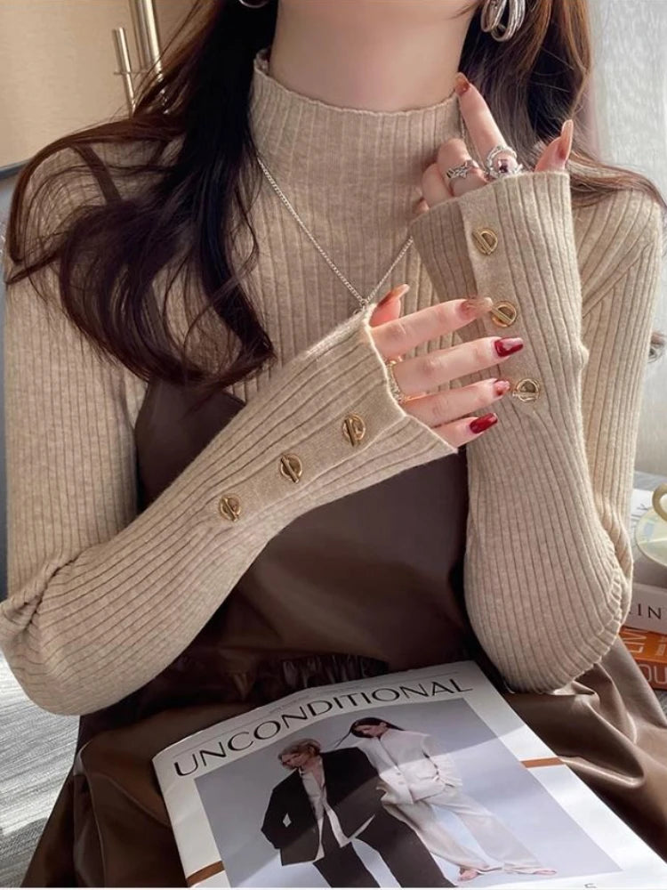 2025 Pullovers Women Autumn Winter Knitted Slim
