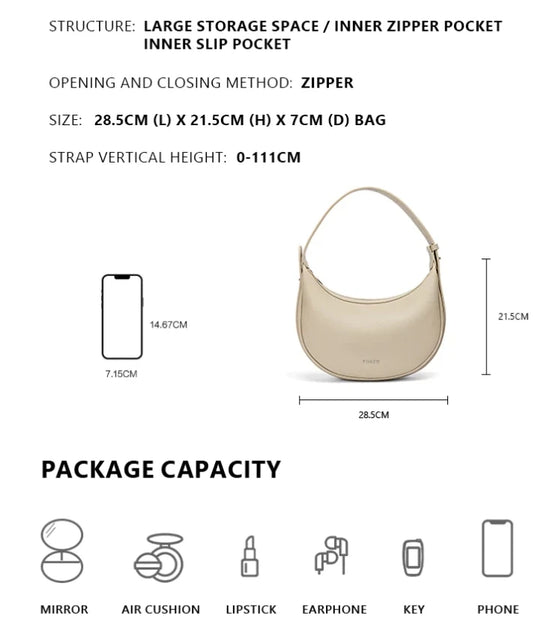 FOXER PU Leather Shoulder Bag