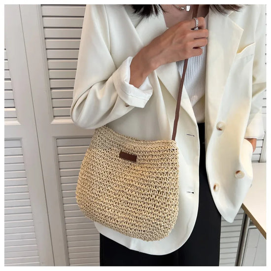 Straw Knitted Crossbody Bag