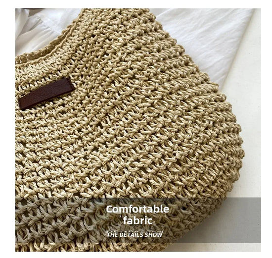 Straw Knitted Crossbody Bag