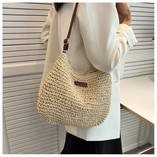 Straw Knitted Crossbody Bag