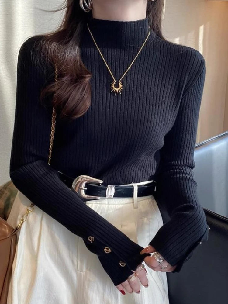2025 Pullovers Women Autumn Winter Knitted Slim