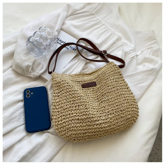 Straw Knitted Crossbody Bag