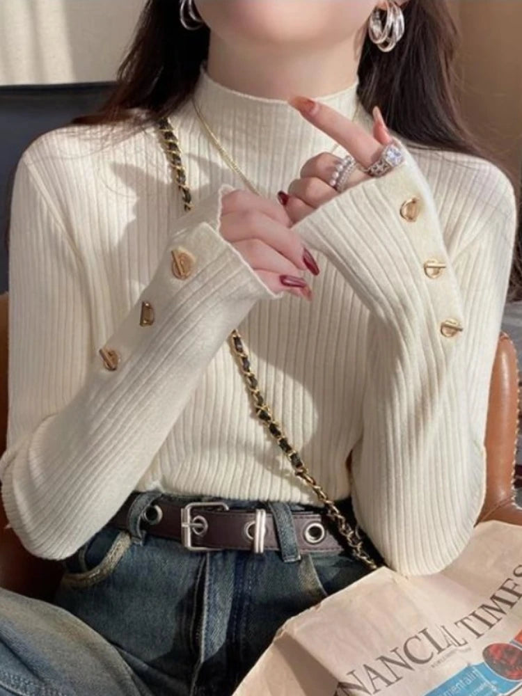 2025 Pullovers Women Autumn Winter Knitted Slim