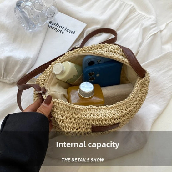 Straw Knitted Crossbody Bag