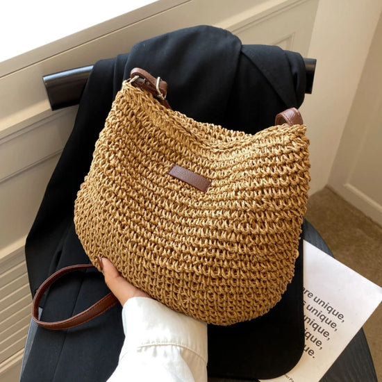 Straw Knitted Crossbody Bag
