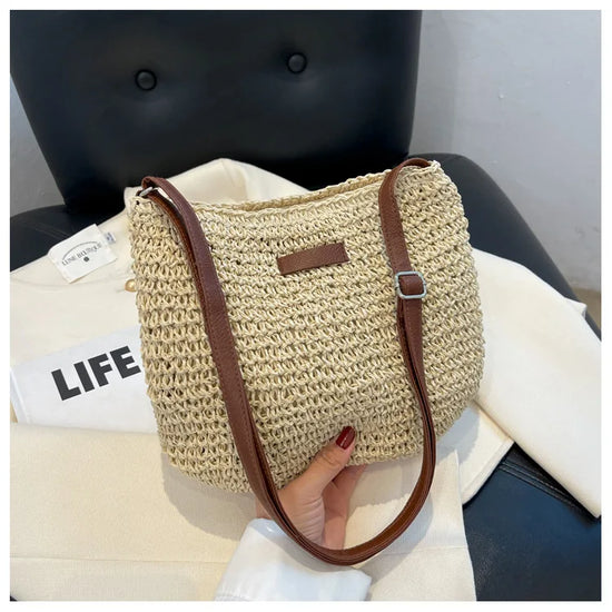 Straw Knitted Crossbody Bag