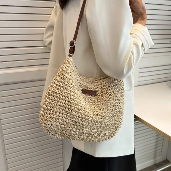Straw Knitted Crossbody Bag