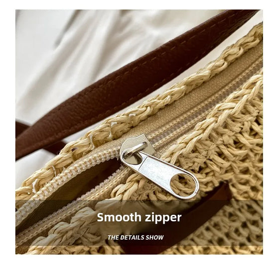 Straw Knitted Crossbody Bag