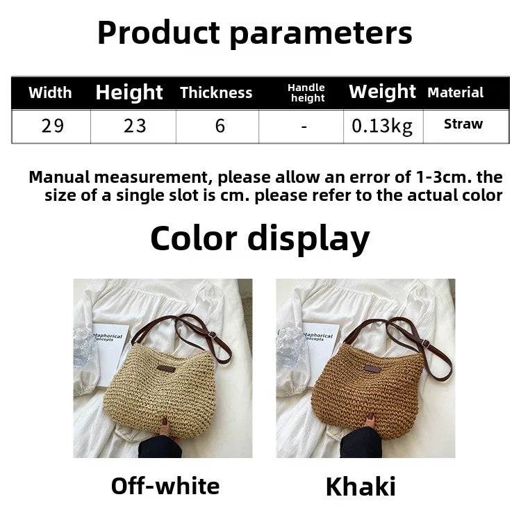 Straw Knitted Crossbody Bag