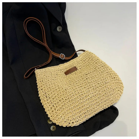 Straw Knitted Crossbody Bag