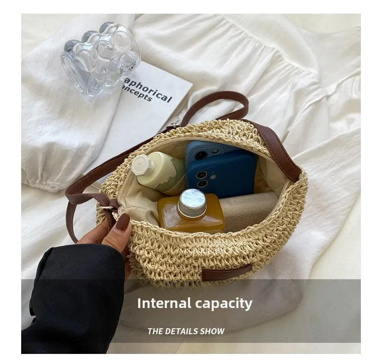 Straw Knitted Crossbody Bag