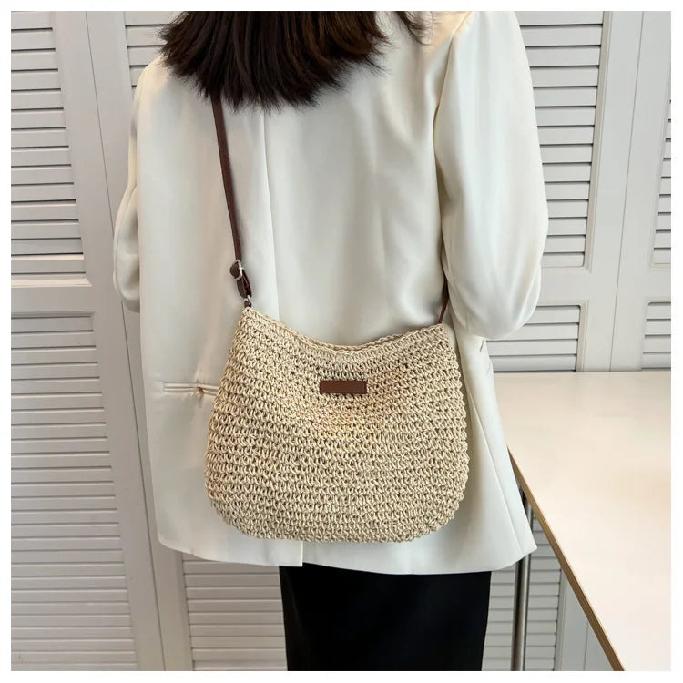 Straw Knitted Crossbody Bag